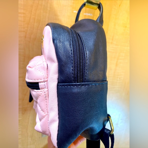 COPY - Betsey Johnson Mini Backpack Pink/Black Purse - Picture 6 of 11